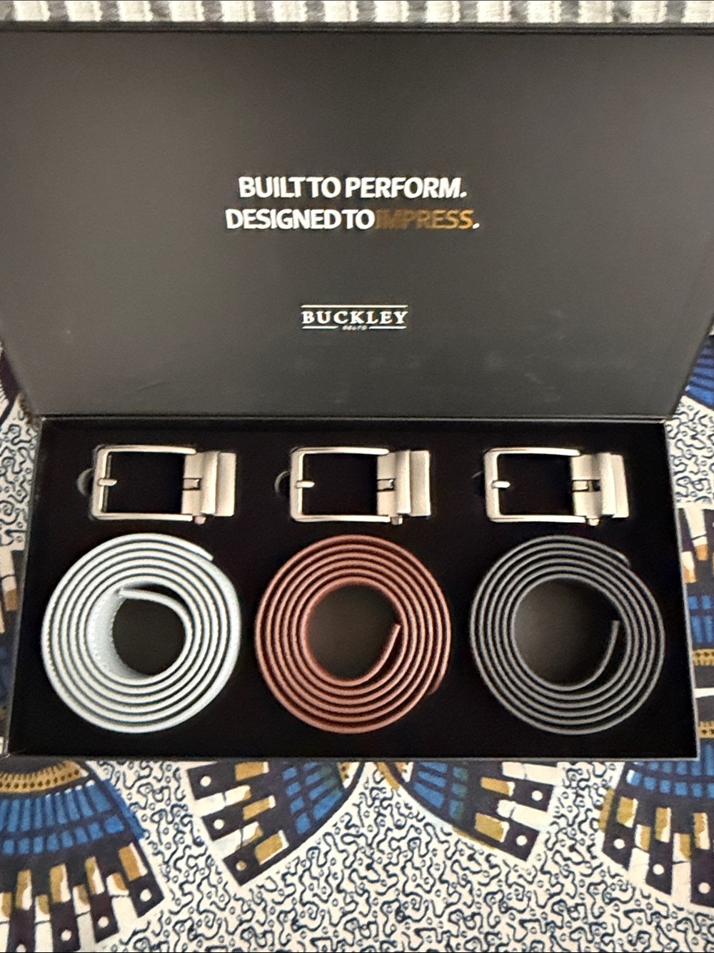 Buckley Interchangeable Belt Set -/Black/Gray / Brown - Picture 2 of 6